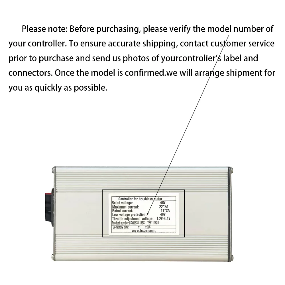 Nulkomma LSW1838-13ES 48V 22A Brushless Motor Controller Speed Parts for Electric Scooters MTB Ebike Accessories Speed Controller