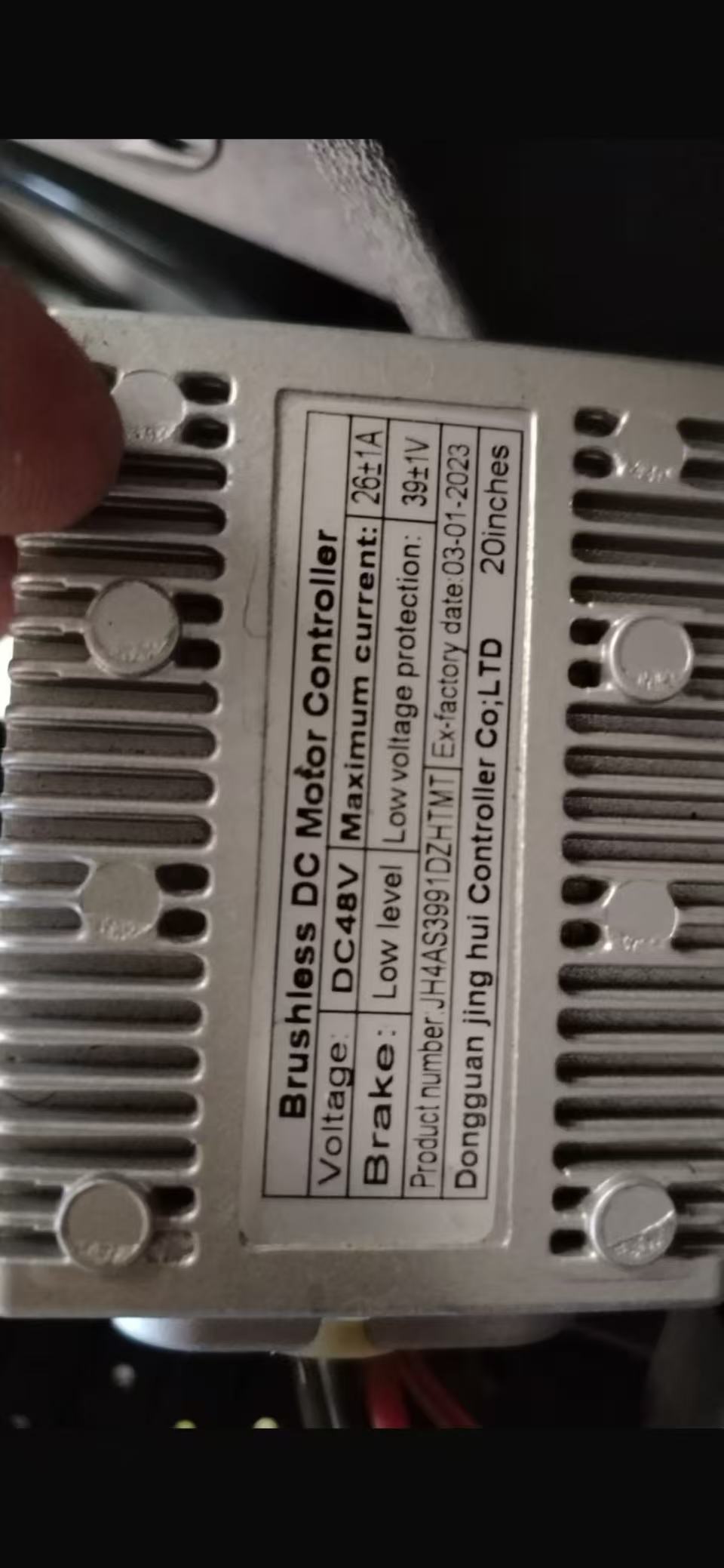 NULKOMMA Ebike Brushless Motor Controller JH4AS3991DZHTMT Suitable for Electric Bicycles Scooters Fat-Tire Bikes Speed Controller（副本）（副本）