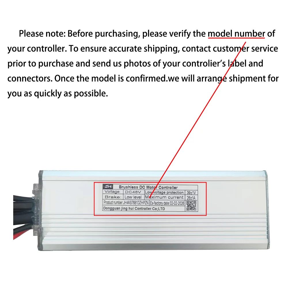 Nulkomma Ebike Brushless Motor Controller JH4AS7681DZHPZN 48V 26A for Electric Scooters Speed Parts MTB Accessories Speed Controller