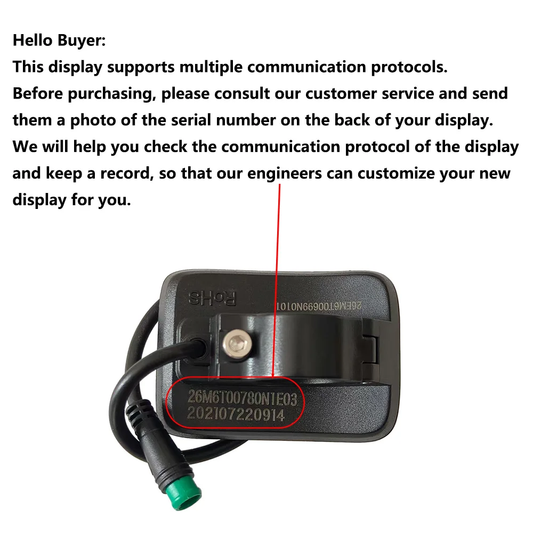 Nulkomma Ebike LED Display KD26E Screen Meter 24V 36V 48V 5pin Waterproof Connector For MTB Fat Bike Accessories