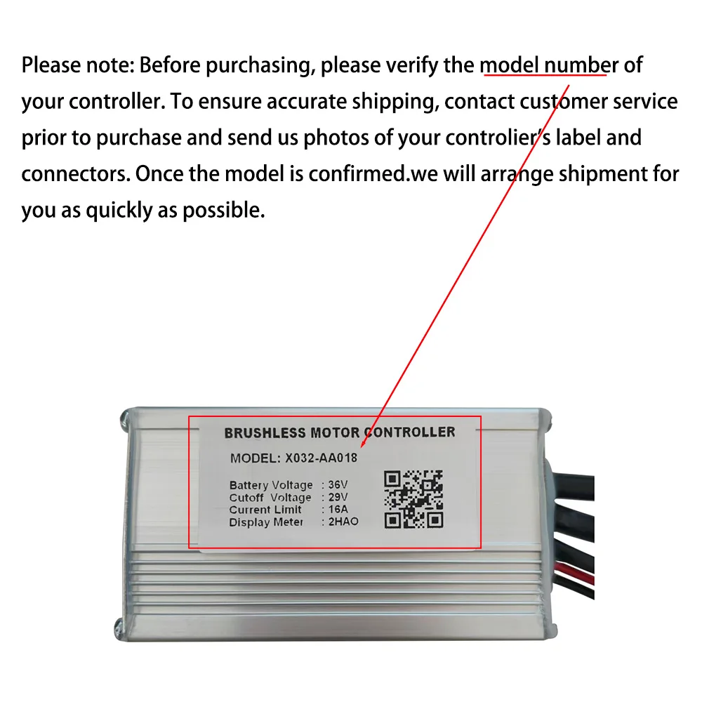 Nulkomma Brushless Motor Controller X032-AA018 36V 16A for 2HAO Protocol Display Electric Scooters MTB Ebike Accessories Speed Controller