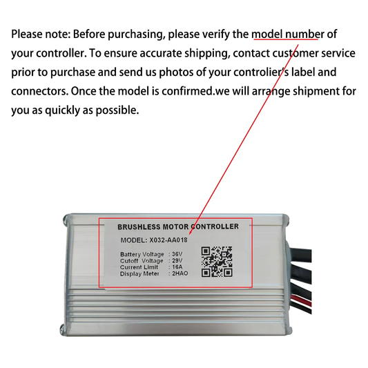 Nulkomma Brushless Motor Controller X032-AA018 36V 16A for 2HAO Protocol Display Electric Scooters MTB Ebike Accessories Speed Controller