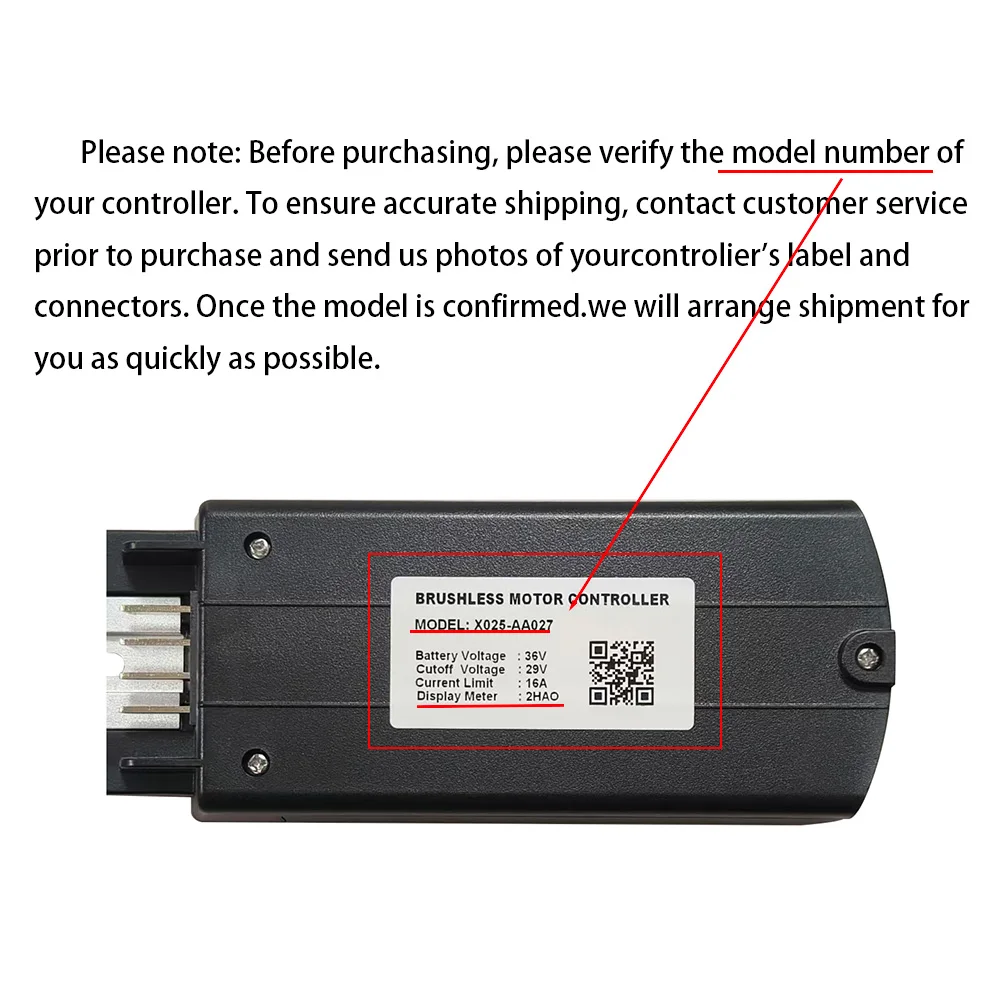 Nulkomma Ebike Brushless Motor Controller X025-AA027 36V 16A for 2HAO Protocol Electric Scooters Speed Parts MTB Fat Bikes