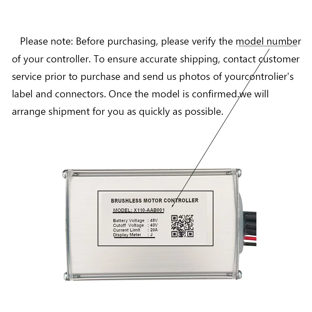 Nulkomma Ebike Brushless Motor Controller 48V 20A Speed Controller X110-AAB001 J Agreement for Electric Bicycle Scooter Motorcycle