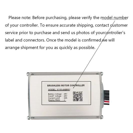 Nulkomma Ebike Brushless Motor Controller 48V 20A Speed Controller X110-AAB001 J Agreement for Electric Bicycle Scooter Motorcycle