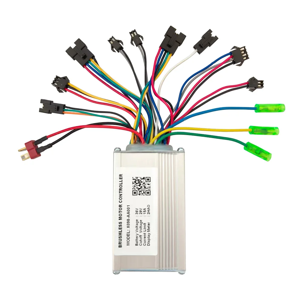 Nulkomma  36V 15A Brushless Motor Controller X098-AA001 Electric Bicycle Scooter Speed Controller with 2HAO Protocol Display