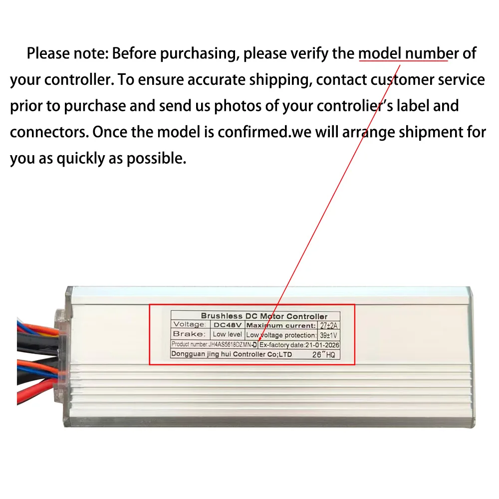 Nulkomma Brushless Motor Controller JH4AS5618DZMN-D 48V 27A for Electric Scooters Speed Parts MTB Accessories Speed Controller
