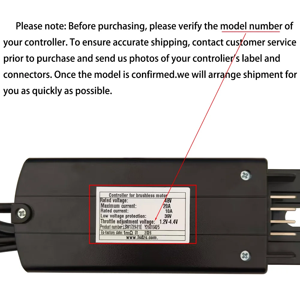 Nulkomma Brushless Motor Controller LSW1729-21E 48V 20A E-Bike Scooter Universal E-Bike Conversion Kit Bicycle Speed Controller
