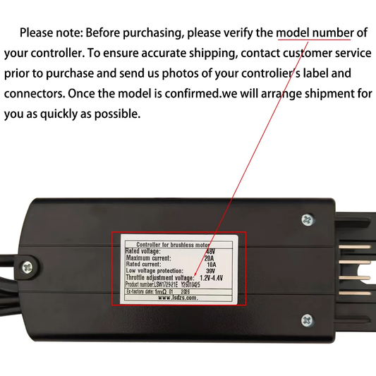 Nulkomma Brushless Motor Controller LSW1729-21E 48V 20A E-Bike Scooter Universal E-Bike Conversion Kit Bicycle Speed Controller