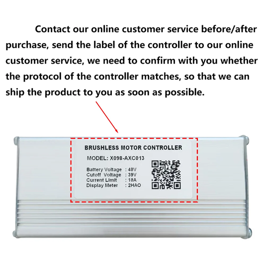 Nulkomma Ebike Brushless Motor Controller X098-AXC013 48V 18A 2HAO Protocol for Electric Scooters MTB Fat Bikes Accessories