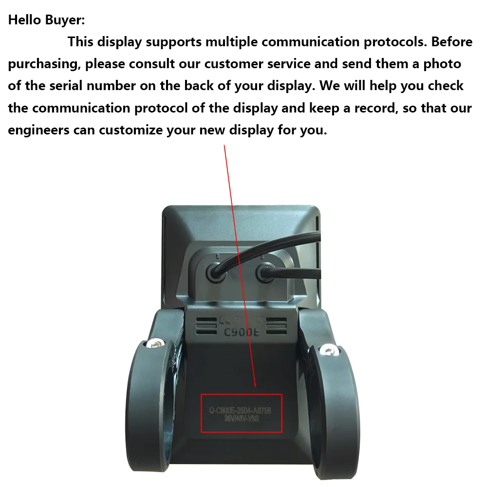Nulkomma  Ebike Color LCD Display Screen Meter C900E 36V 48V 5pin Waterproof Connector Speed Controller Panel For MTB Ebike fat bike