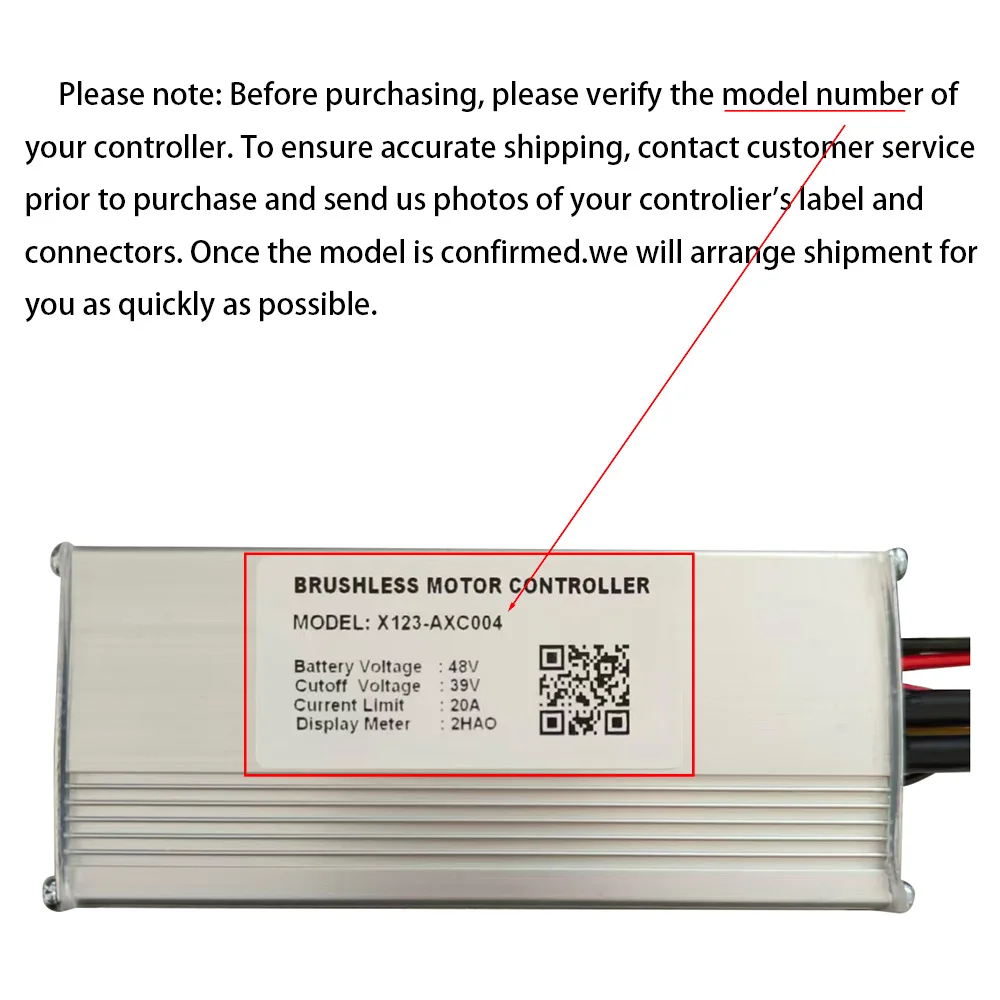 Nulkomma Ebike Brushless Controller X123-AXC004 48V 20A Speed Parts for 2HAO Protocol Display Electric Scooter MTB Fat Bike Accessories