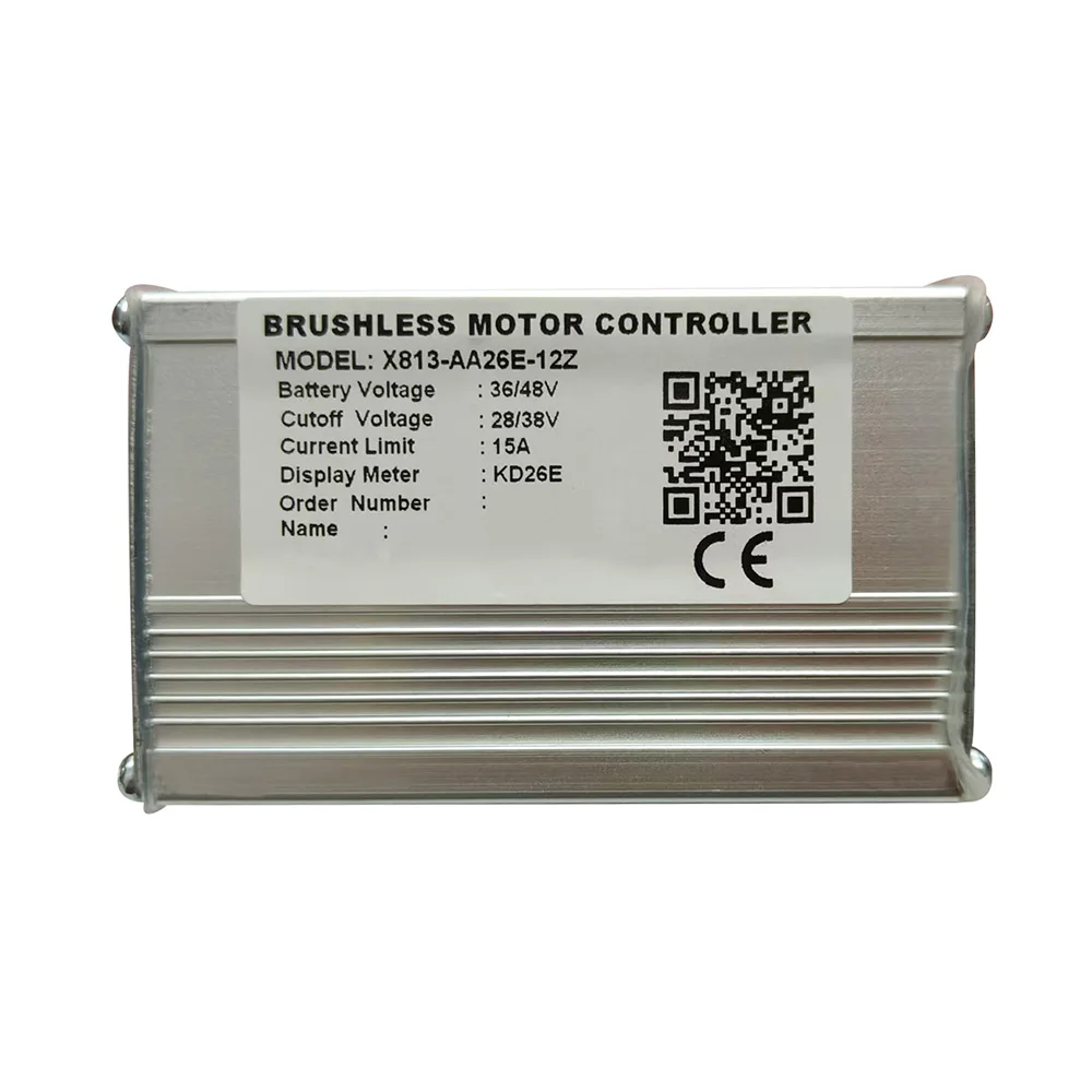 Nulkomma 36V 48V Ebike Brushless Motor Controller X813-AA26E-12Z 15A for KD26E Protocols Electric Scooters MTB Fat Bikes Accessories