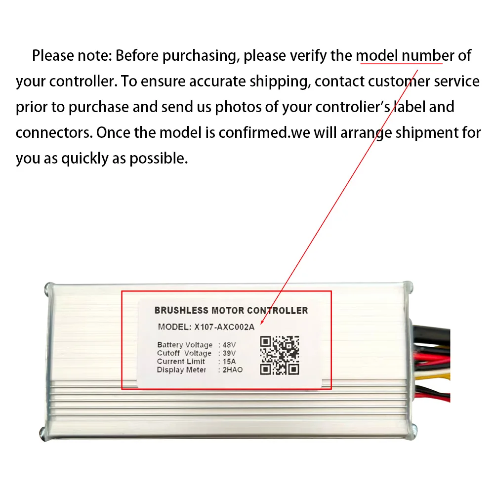Nulkomma Brushless Motor Controller X107-AXC002A 48V 15A for 2HAO Protocol Electric Scooters MTB Ebike Accessories Speed Controller