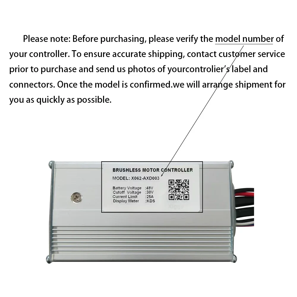 Nulkomma Electric Bicycle Brushless Motor Controller X062-AXD003 48V 25A KDS for Electric Scooters MTB Ebike Accessories Speed Controller