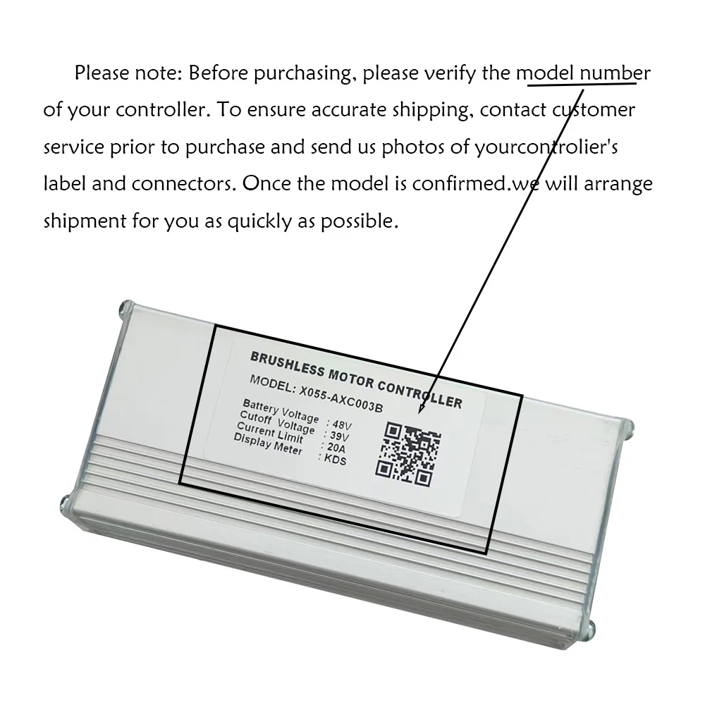 Nulkomma Ebike Brushless Motor Controller 48 20A Speed Controller X055-AXC003B KDS for Electric Bicycle Scooter Motorcycle