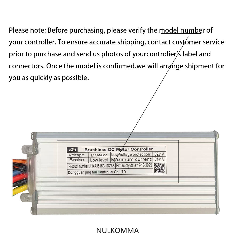 Ebike Motor Brushless Controller JH4AJ5160-1DZAB 52V Speed Controller For Electric Bicycle Scooters Fat Tire Bikes Mountain Bike