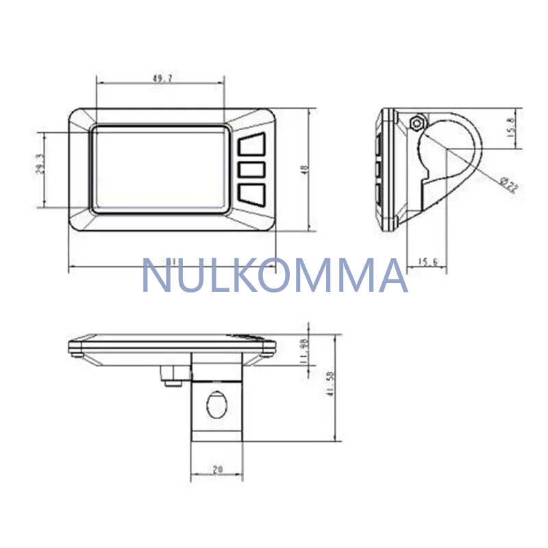 KD21C EBike LCD Display EScooter Conversion Kit 48V Electric Bike Component Part Key Disp Instrument Bicycle Accessories