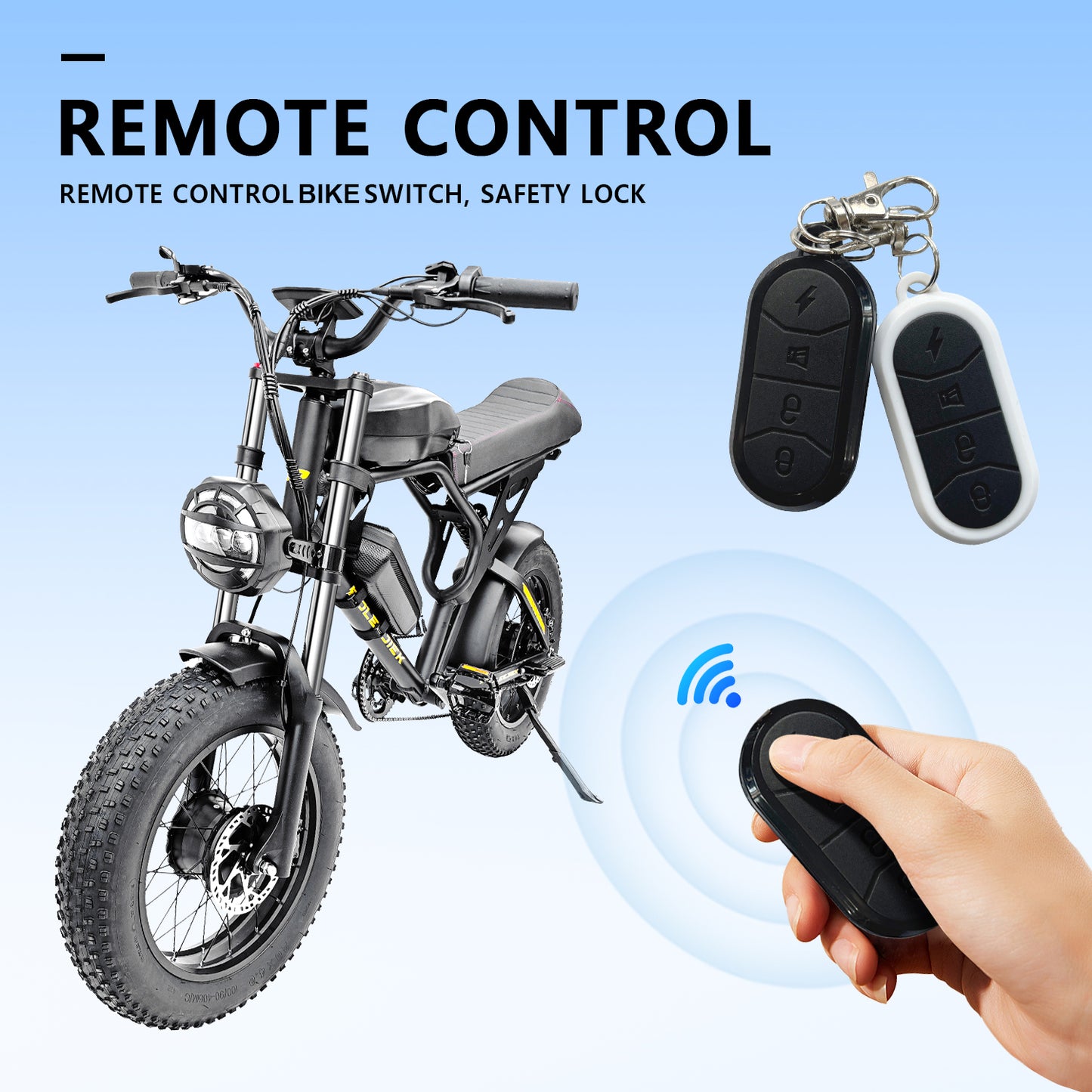 NULKOMMA 20'' Electric Bike for Adults Removable Battery 25.6Ah Commuting Mountain Bike with LCD Display Meter Retro Dual Motors Ebike 3000W with Waterproof Headlight
