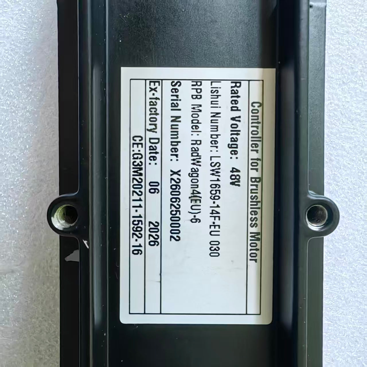 Nulkomma LSW1659-14F-EU 030 E-Bike Brushless Motor Controller 48V  Replacement Part Compatible with RadWagon4 EU Electric Cargo Bike