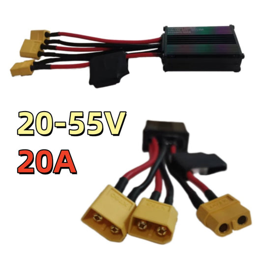 Nulkomma Dual Battery Discharge Converter 20V-55V DC Dual Battery Equalizer Switch Balancer Module Adapter for Electric Bike