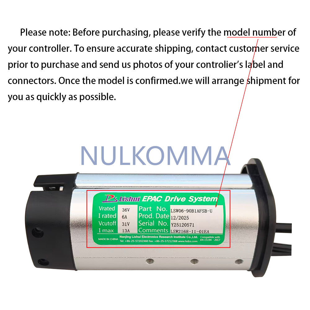 NULKOMMA Ebike Brushless Motor Controller LSW2168-11-01EA 36V 13A Suitable for Electric Bicycles Scooters Fat-Tire Bikes Speed Controller