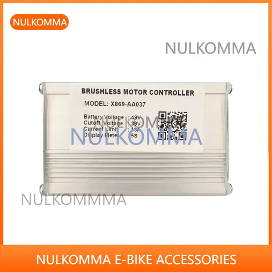 NULKOMMA 48V 13A Brushless Motor Controller X869-AA037 Electric Bicycle Scooter Speed Controller with 5S Protocol Display
