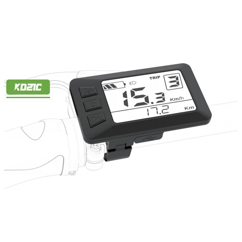 Nulkomma  Electric Bike KD21C LCD Display Screen Meter KEY DISP 5pin Male Plug 24V 36V 48V 52V Speed Controller Panel For Ebike MTB UART
