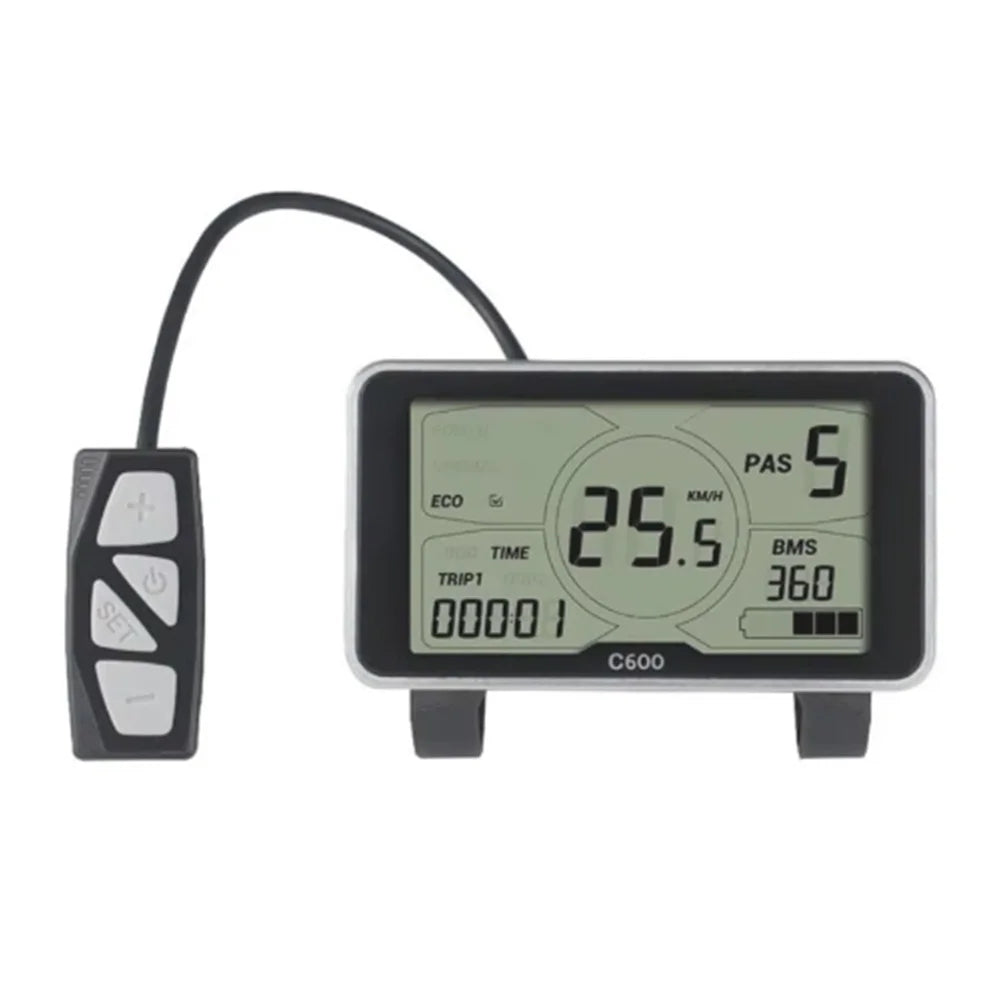 Nulkomma  Electric Bicycle LCD Display Screen Meter 5S Controller Speed Control Panel C600 36V 48V For MTB E-Bike Accessories