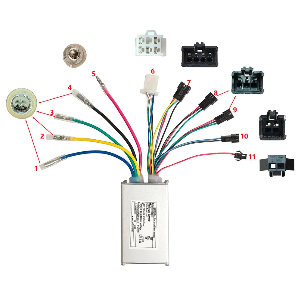 Nulkomma LSW940-2-3 EBIKE Brushless Motor Controller Electric Bike Accessories 36V 13A Mountain Bike Speed Controller