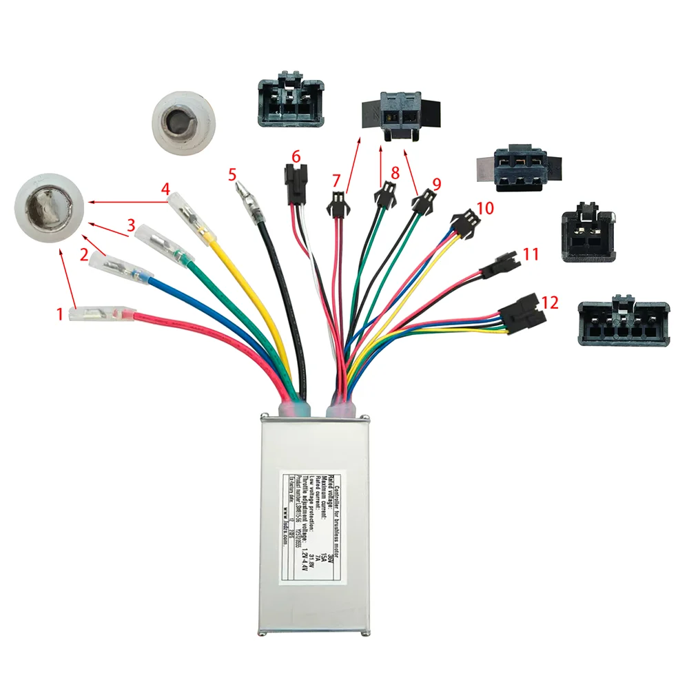 Nulkomma Brushless Motor Controller LSW815-56 36V 7A Speed Parts for Electric Scooters MTB Ebike Accessories Speed Controller