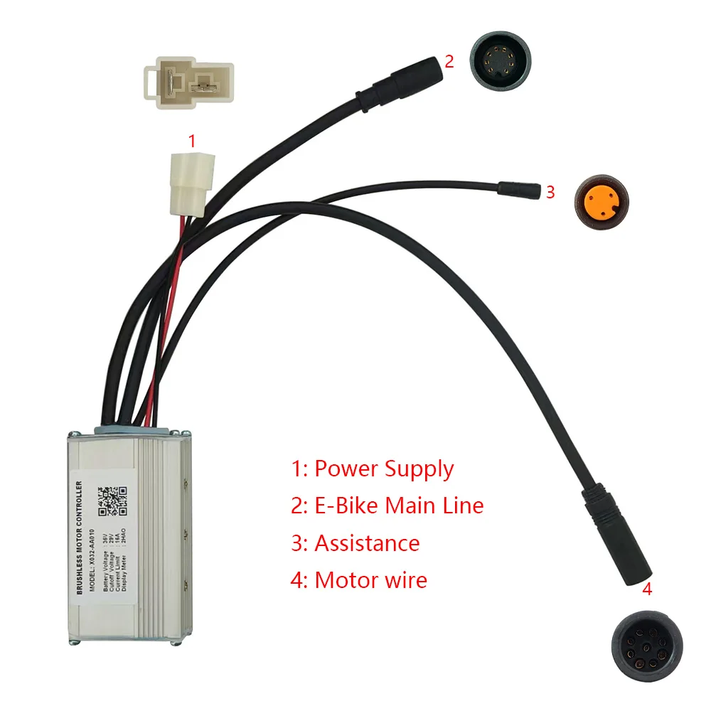 Nulkomma Brushless Motor Controller 36V 16A Speed Regulator X032-AA010 Electric Bike Accessories Suitable for Electric Bikes Scooters