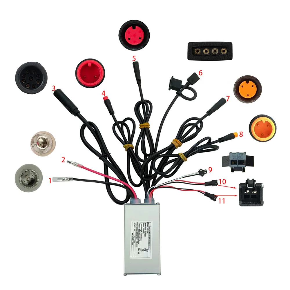 Nulkomma E-Bike Brushless Motor Controller LSW1332-8-1F 36V 7A for Electric Scooters MTB Fat Bike Accessories Speed Controller