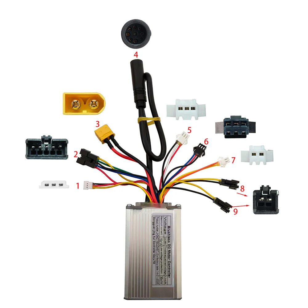 Nulkomma  JH3AZ7765DZWBT Brushless Motor Controller 36V Lithium-Ion Sine Wave E-Bike Speed Controller Suitable for Electric Bicycles