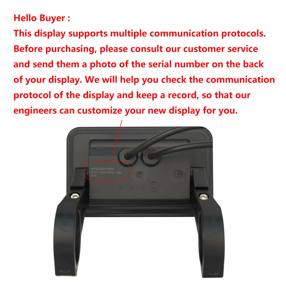 Nulkomma Ebike Display Screen Meter YL81F Yolin 48V UART Protocol Dual drive 5PIN Bicycle Computer Odometer Speedometer for Electric Bike