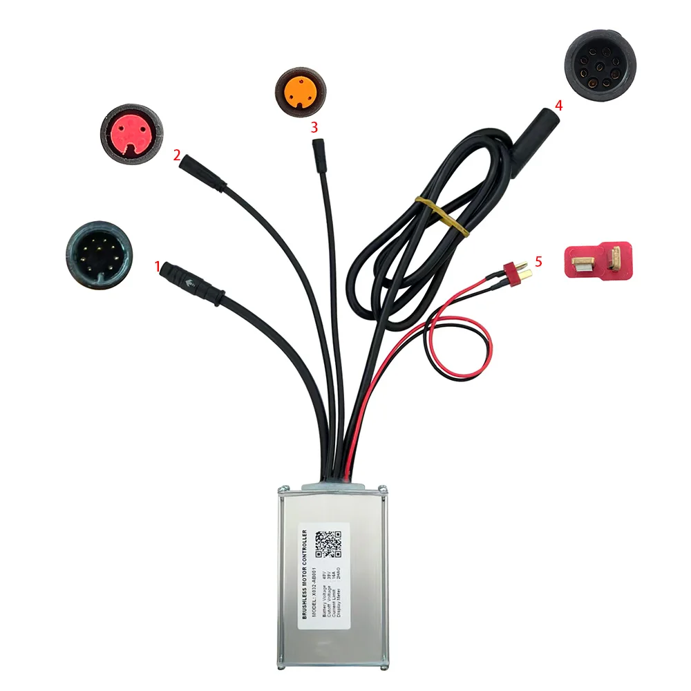 Nulkomma Ebike Brushless Motor Controller 48V 16A Speed Controller X032-AB001 2HAO for Electric Bicycle Scooter Motorcycle