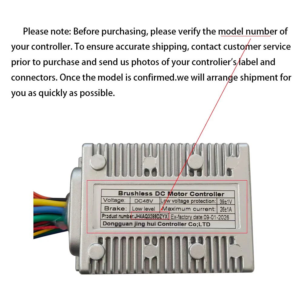 Nulkomma Ebike Motor Brushless Controller JH4AS3289DZYX 48V Speed Controller For Electric Bicycle Scooters Fat Tire Bikes Mountain Bike