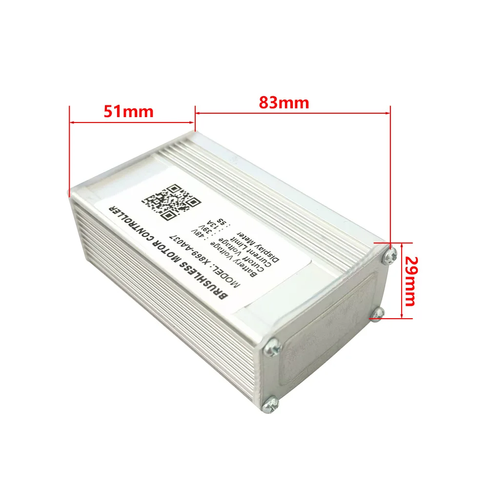 Nulkomma 48V 13A Brushless Motor Controller X869-AA037 Electric Bicycle Scooter Speed Controller with 5S Protocol Display