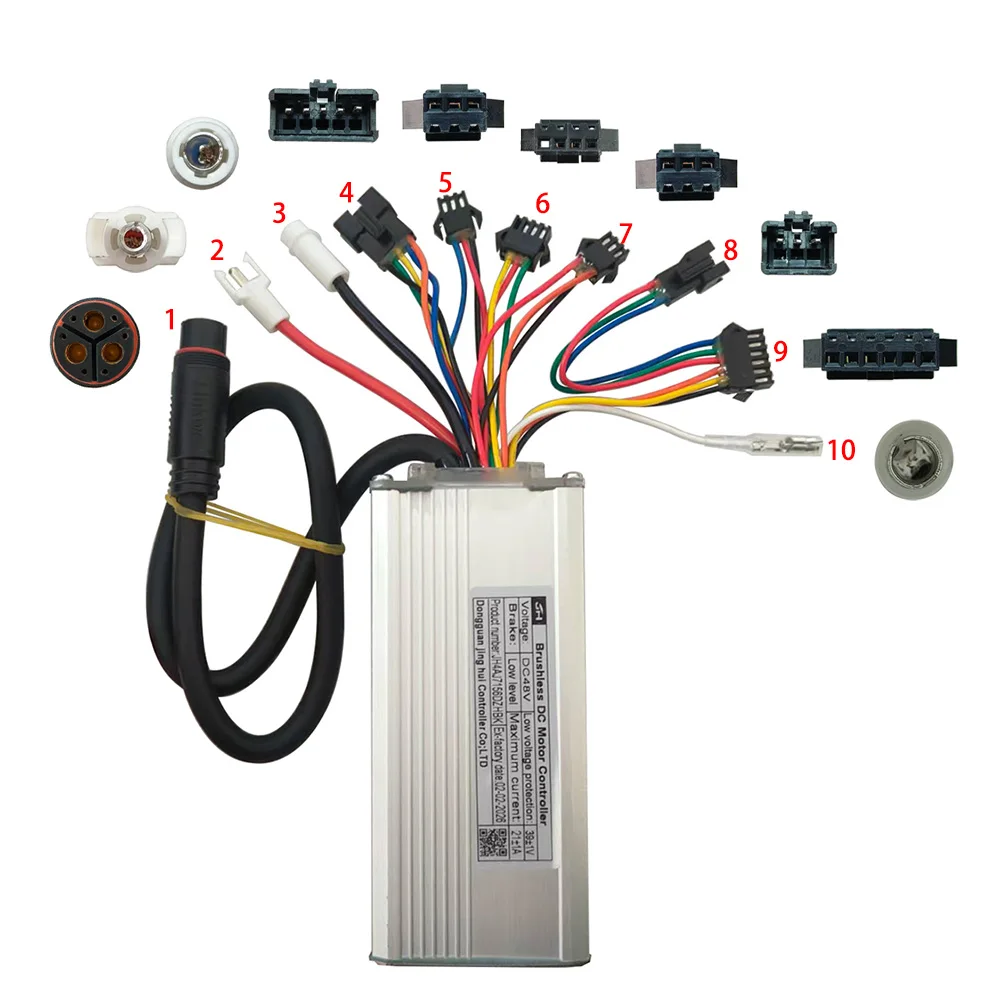 Nulkomma JH4AJ7156DZHBK Brushless Motor Controller 48V Lithium-Ion Sine Wave E-Bike Speed Controller Suitable for Electric Bicycles