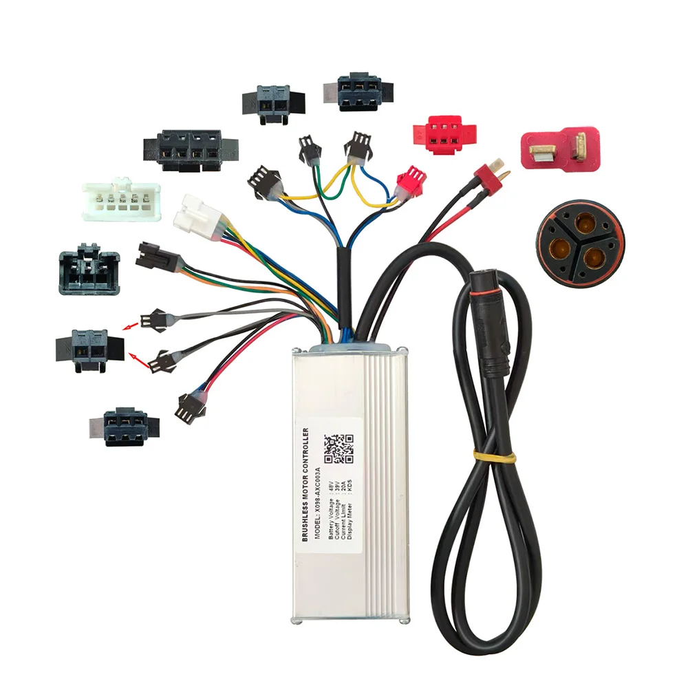 Nulkomma Ebike Brushless Motor Controller X098-AXC003A 48V 20A for KDS Protocol Display for Electric Scooters MTB Fat Bikes Accessories