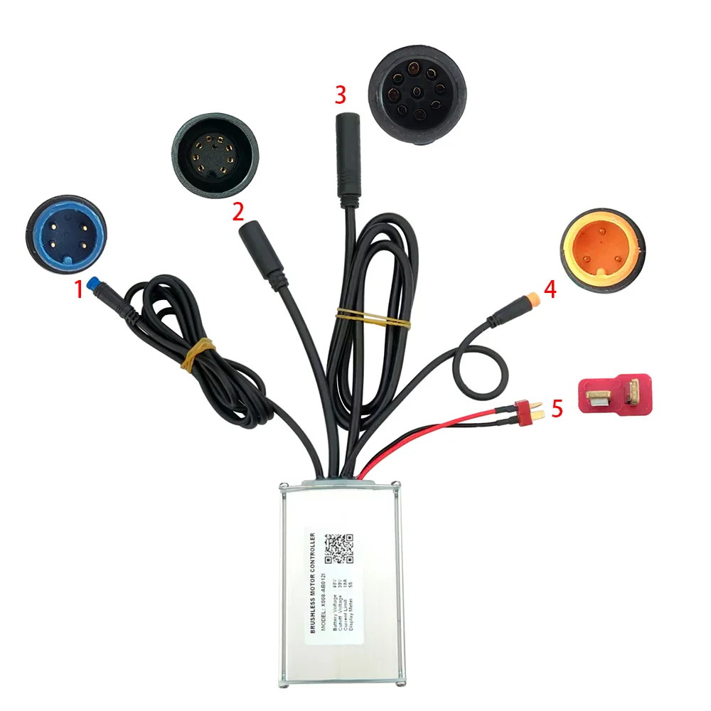 Nulkomma Ebike Brushless Motor Controller X008-AB012I 48V 18A for 5S Protocol Display Electric Scooters MTB Fat Bikes Accessories