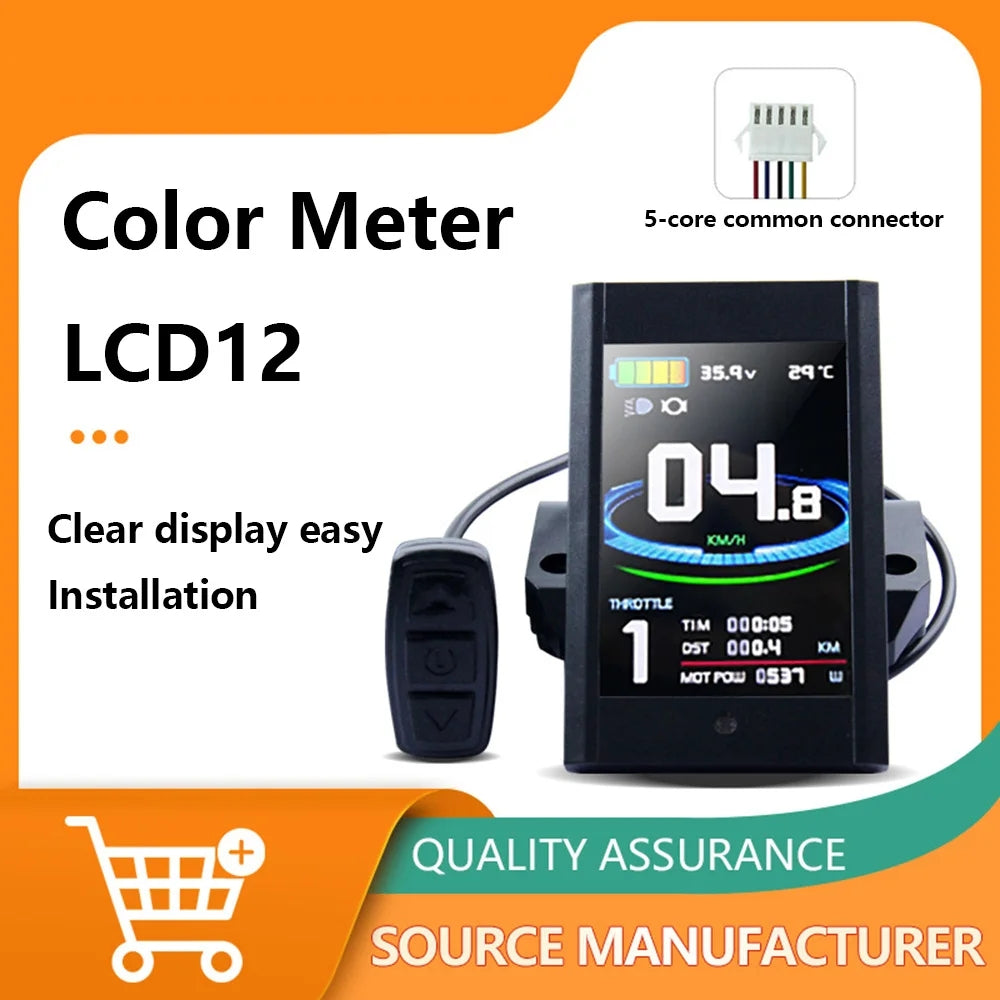 Ebike Dispaly Screen Meter KT-LCD-12 Speed Controller for Protocol 2HAO Controller Bicycle Accessories Computers
