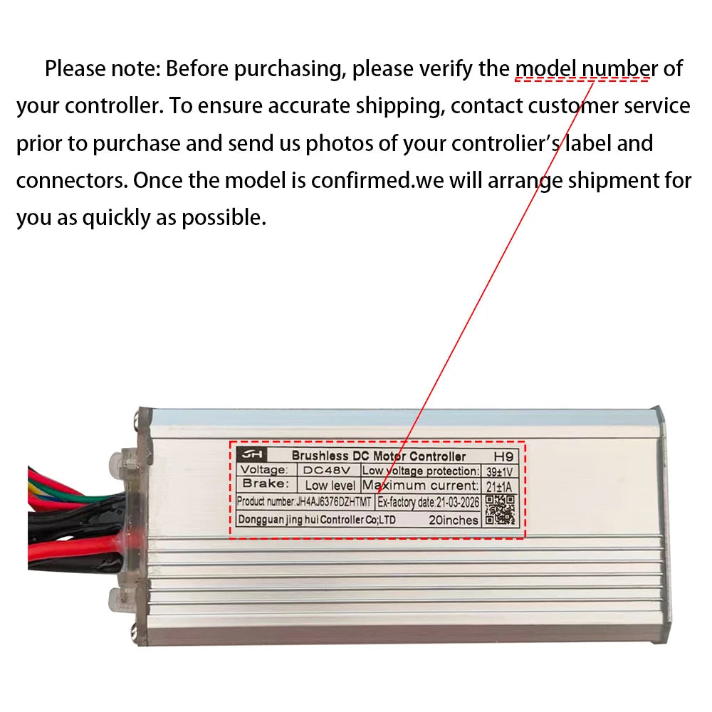 Nulkomma  JH4AJ6376DZHTMT Display EBIKE Brushless Motor Controller E-Bike Accessories 48V 21A Mountain Bike Speed Controller