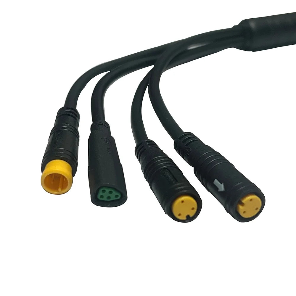 Nulkomma 1T4 BAFANG Waterproof Wiring Harness for Electric Bicycles Motor Unit Center Motor Gear Sensor Display Extension Cord