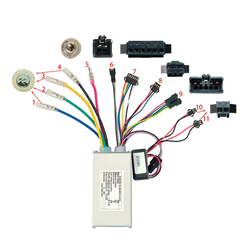 Nulkomma Brushless Motor Controller LSW1330-5-12F 36V 15A E-Bike Scooter Universal E-Bike Conversion Kit Bicycle Speed Controller