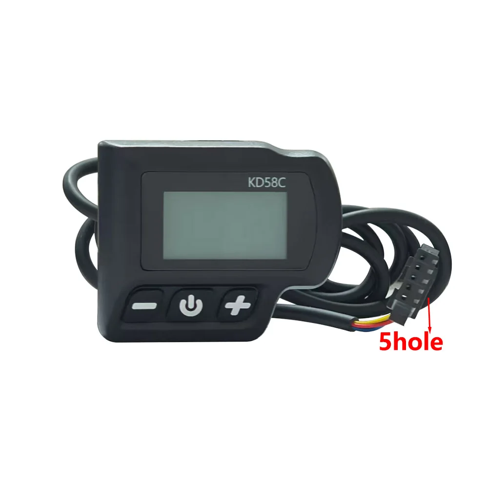 Nulkomma  KD58C Electric Bike LCD Display Screen Meter 5Hole female Connector 36V 48V Speed Controller Panel Parts For Ebike fat bike