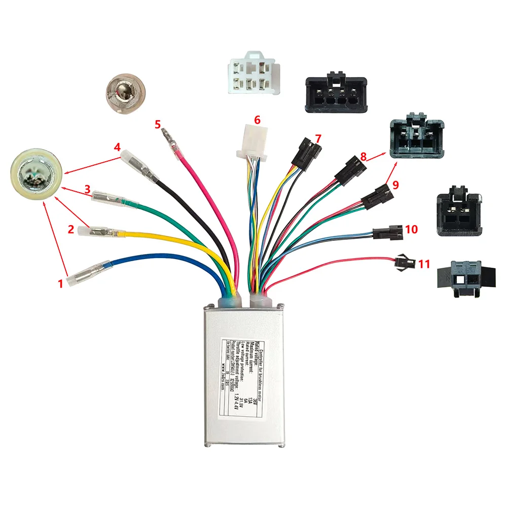 Nulkomma Ebike Brushless Motor Controller LSW940-2-3 36V 6A for Electric Scooters Fat Bike MTB Accessories Speed Controller