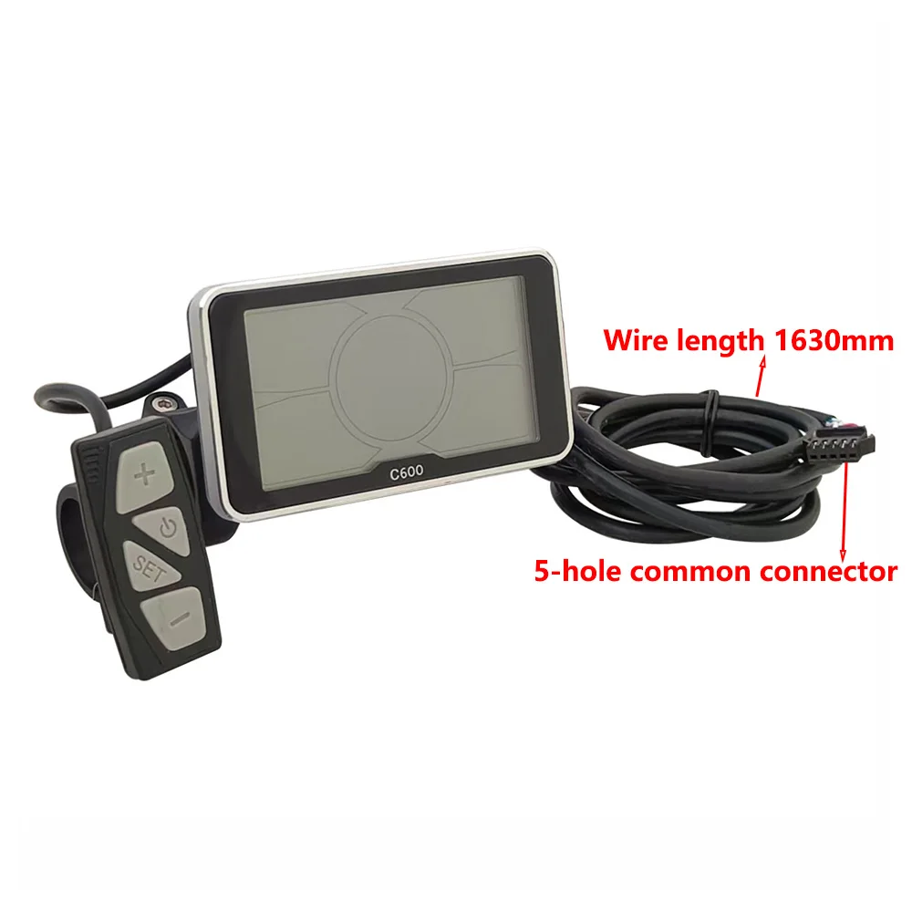 Nulkomma Electric Bike Display C600 36V/48V 5Hole Speed Control Panel Conversion Kit for Ebike MTB Fat Bike Accessories