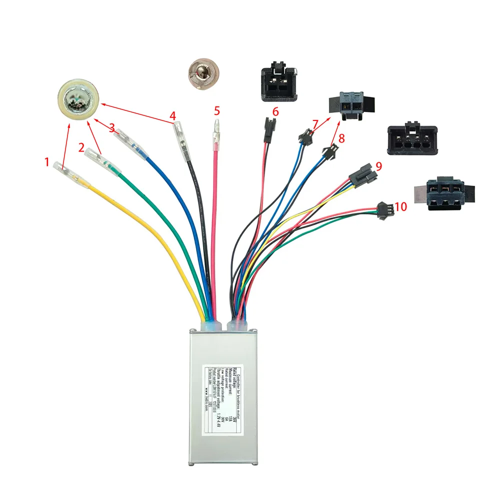 Nulkomma  LSW1076-2F Electric Bicycle Brushless Motor Controller 36V 6A for Electric Scooters Fat Bike MTB Ebike Speed Controller