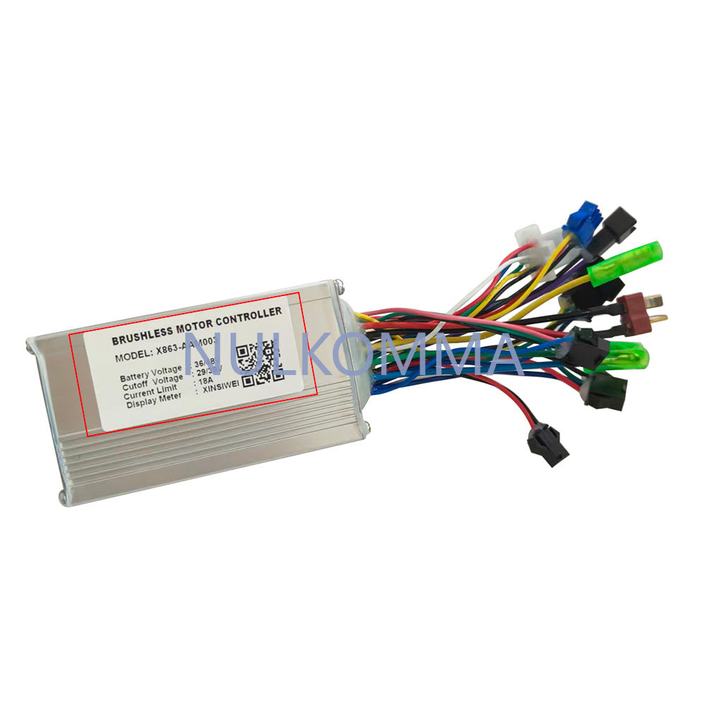 NULKOMMA Ebike Brushless Motor Controller 36/48V 18A Speed Controller X863-AAM003 for Electric Bicycle Scooter Motorcycle